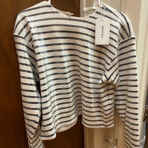 Frame sequin long sleeve shirt